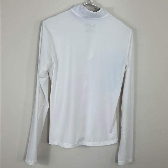 SanSoliel Red White & Blue Flag Long Sleeve 3/4 Zip golf tennis top Small - Picture 5 of 6